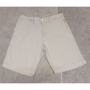 Banana Republic Emerson Shorts Mens 32 Gray/White Striped Resort Beach Chinos